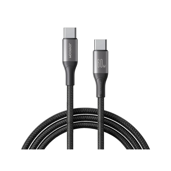JOYROOM S-A28 1M 60W Type-C to Type-C Flash Series Fast Charging Data Cable BLACK