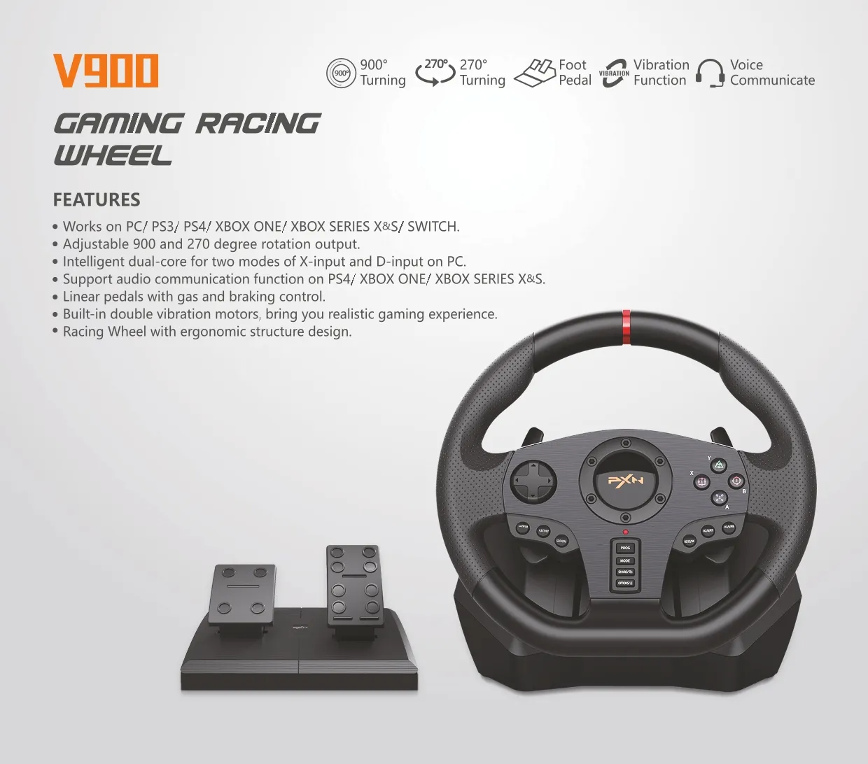 PXN V900 Gaming Racing Wheel