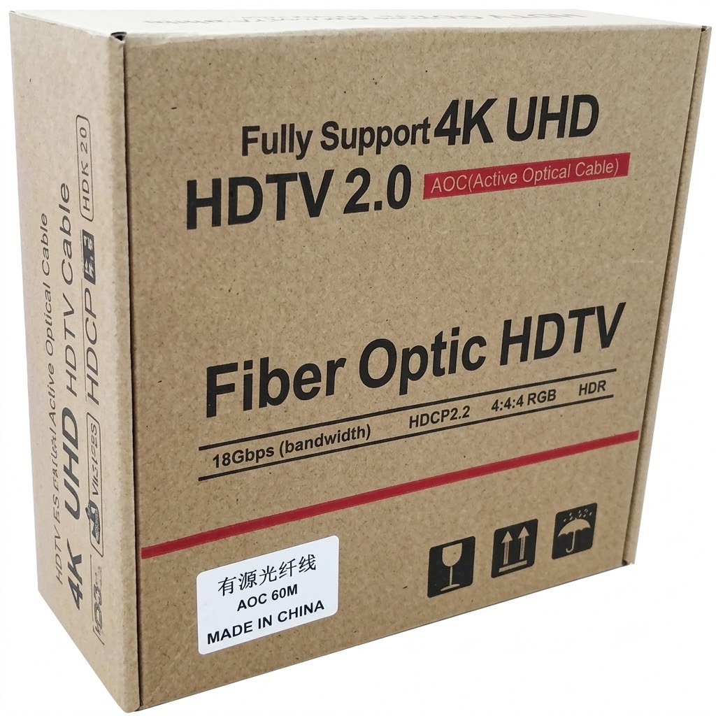 60m Fiber Hdmi Cable 2.0/2.1 Aoc(active Optical Cable) 30awg Copper Support 4k 8k Uhd