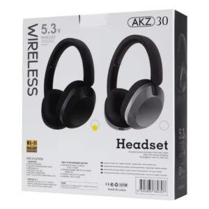 AKZ-30 Over-Ear Bluetooth compatible 5.3 Headphones BT / TF / FM Modes HiFi Sound Wireless Headset – Brown