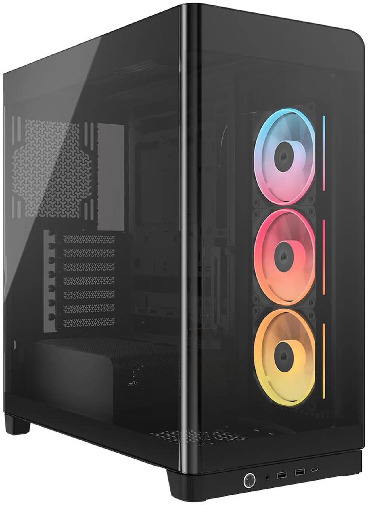 CORSAIR FRAME 4500X LX-R RGB LINK Panoramic Glass Mid-Tower PC Case – Panoramic Glass Exterior – InfiniRail™