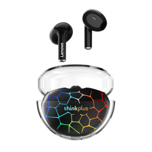 Lenovo LP80 Pro TWS Bluetooth Headphones – RGB, Low Latency, Wireless (Black/White)