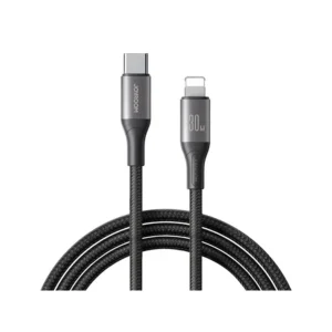 JOYROOM S-A28 1M 30W Type-C to Lightning Flash Series Fast Charging Data Cable Black