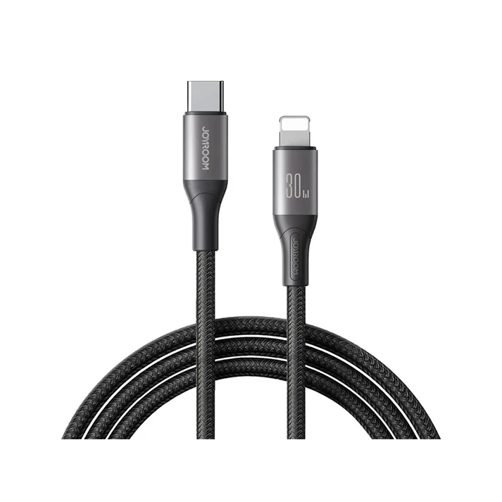 JOYROOM S-A28 1M 30W Type-C to Lightning Flash Series Fast Charging Data Cable Black