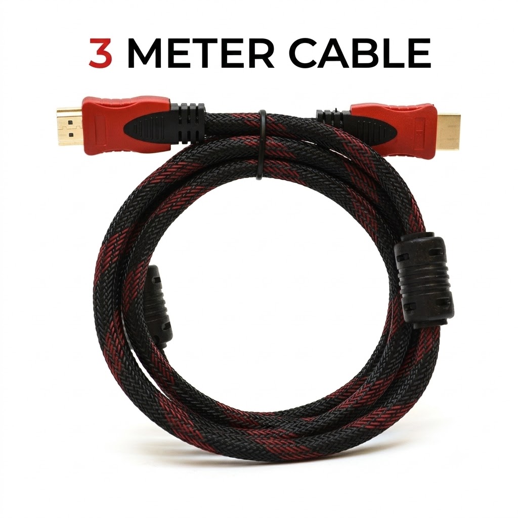 HDMI Cable CCS with Mesh Round 3 Meter