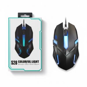 S28 RGB Gaming Wired Mouse Precision Control with Dynamic Lighting