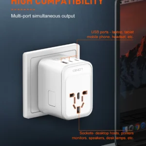 LDNIO Z8 3 USB Ports 45W GaN Travel Adapter