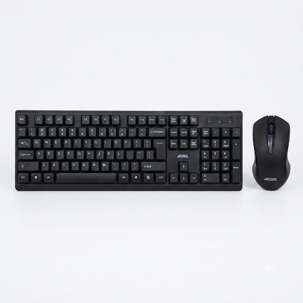 JEDEL WS736B 2.4g + BT Wireless Office Keyboard & Mouse Combo