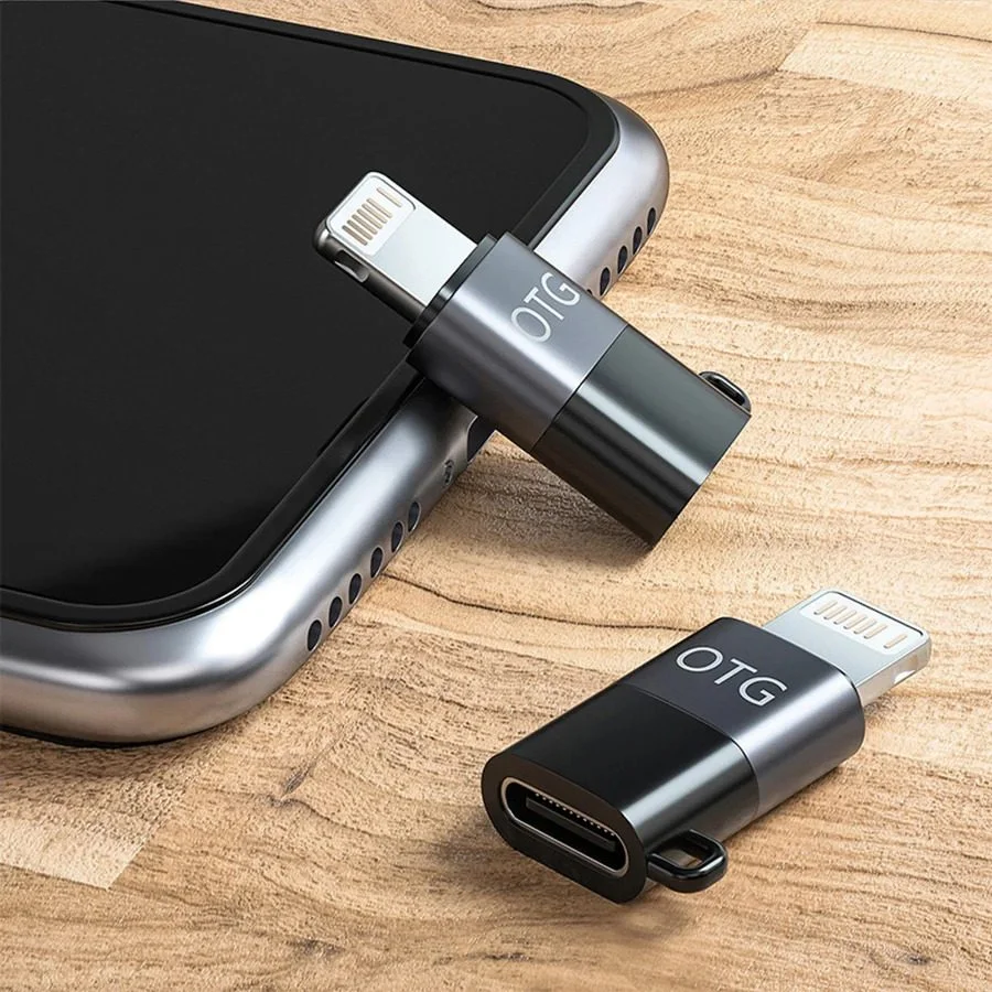 Usb-c To Lightning Otg Audio Adapter For Mic & Phone with packing