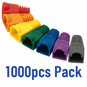 Cat6 Patch Cable Boots Covers (1000pcs Per Pack) BLACK, WHITE, BLUE, YELLOW, ORANGE, GREEN, RED, GREY