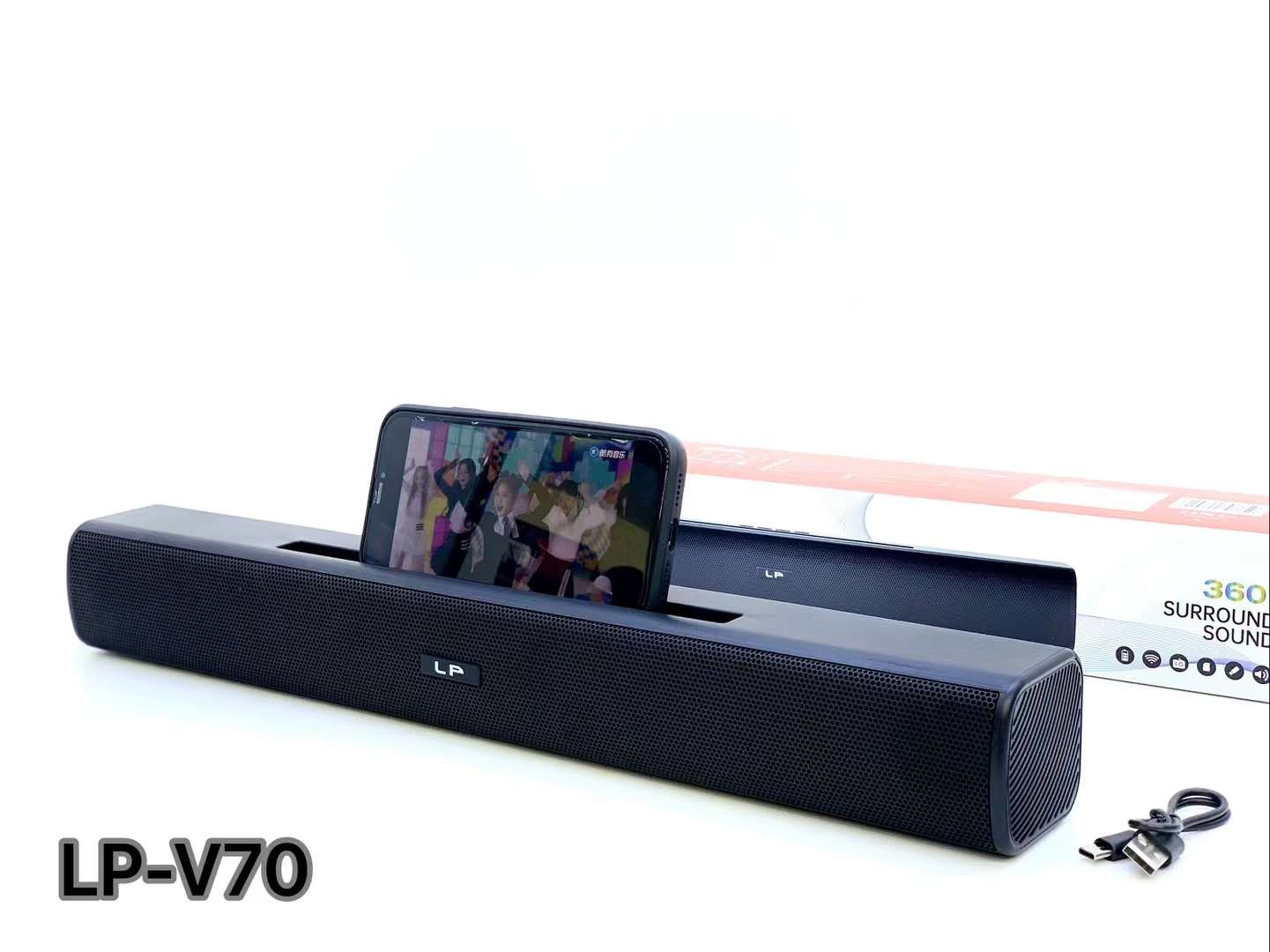 LP V70 Long Sound Bar Bluetooth Speaker heavy bass 16W Bluetooth Sound bar Speaker