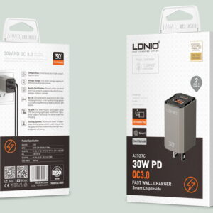 LDNIO A2527C 30W US 90° Foldable Plug Fast Charger