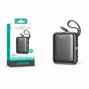 JOYROOM JR-PBF27 10000mAh 22.5W mini Power Bank with Dual Cables  Black