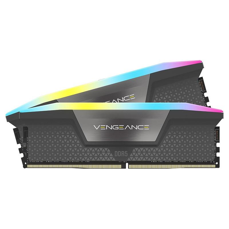 VENGEANCE® RGB 64GB (2x32GB) DDR5 DRAM 6000MT/s CL30 Memory Kit — Black