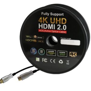 50m Fiber Hdmi Cable 2.0/2.1 Aoc(active Optical Cable)30awg Copper Support 4k 8k Uhd