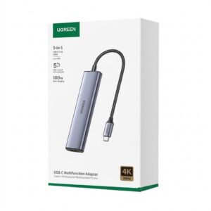 UGREEN CM478 5in1 USB-C to HDMI 60Hz*1 USB-A 2.0*3 PD 100W*1 HUB 55611