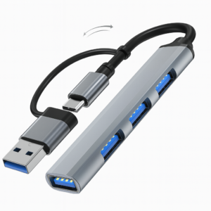 HAWK 2in1 USB-A & C TO 4-Port USB 3.0 HUB