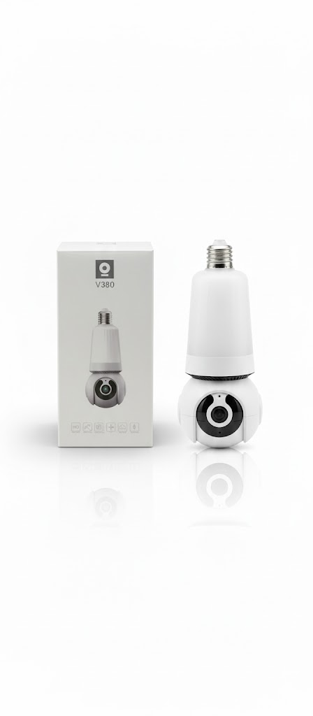 SPE27-LED 8 Bulb Camera Wifi Panoramic Night Vision With V380 Pro App