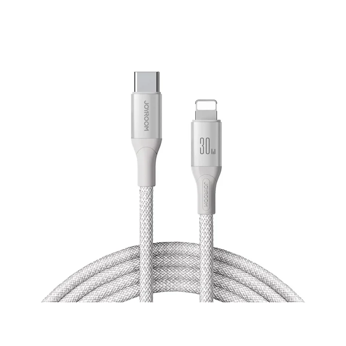JOYROOM S-A28 2M 30W Type-C to Lightning Flash Series Fast Charging Data Cable WHITE