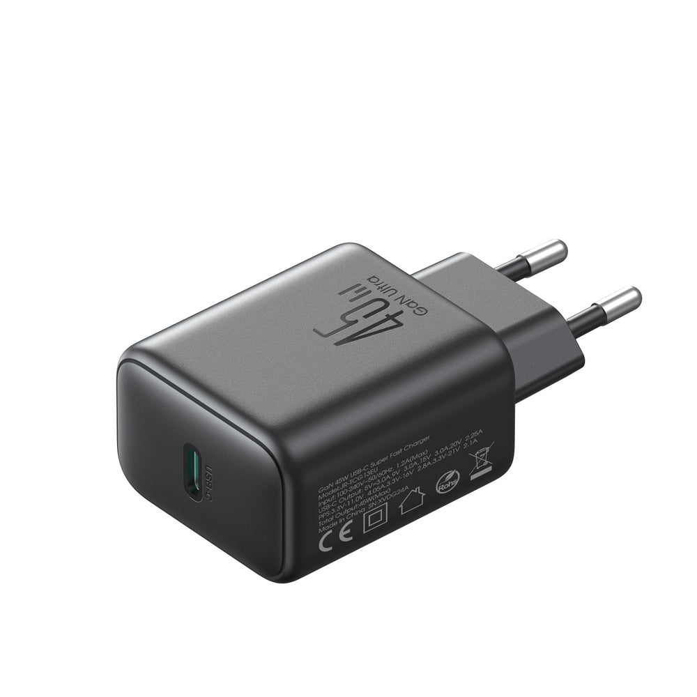 JOYROOM JR-TCG13 45W GaN USB-C Charger -Black (EU)