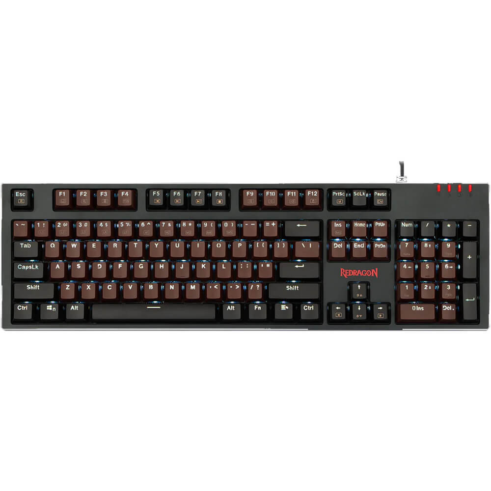 Redragon K592 AMSA Wired Mechanical Gaming Keyboard, Black Switches, White Backlit (Black Brown)
