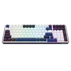 Redragon K744 PRO FAYE Wireless Gasket Design Keyboard with Mambo Switches (White & Black)