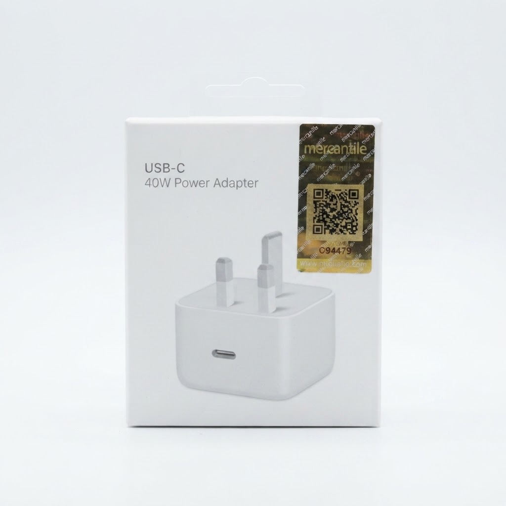 APPLE 40W UK 3PIN Type-C PD Power Adapter Charger WITH NFC Check