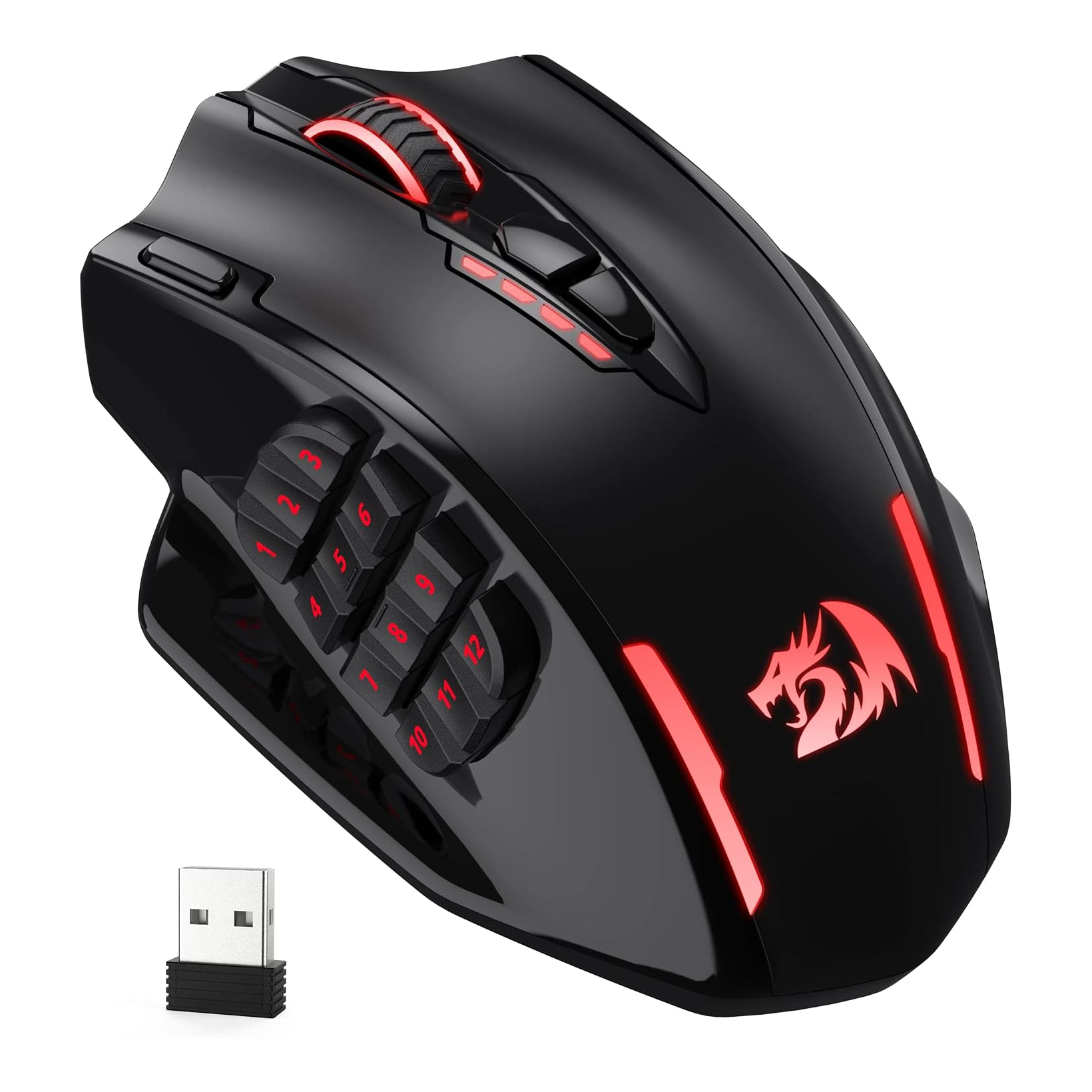Redragon M913 IMPACT ELITE Wireless Gaming Mouse, 16000 DPI (Black)