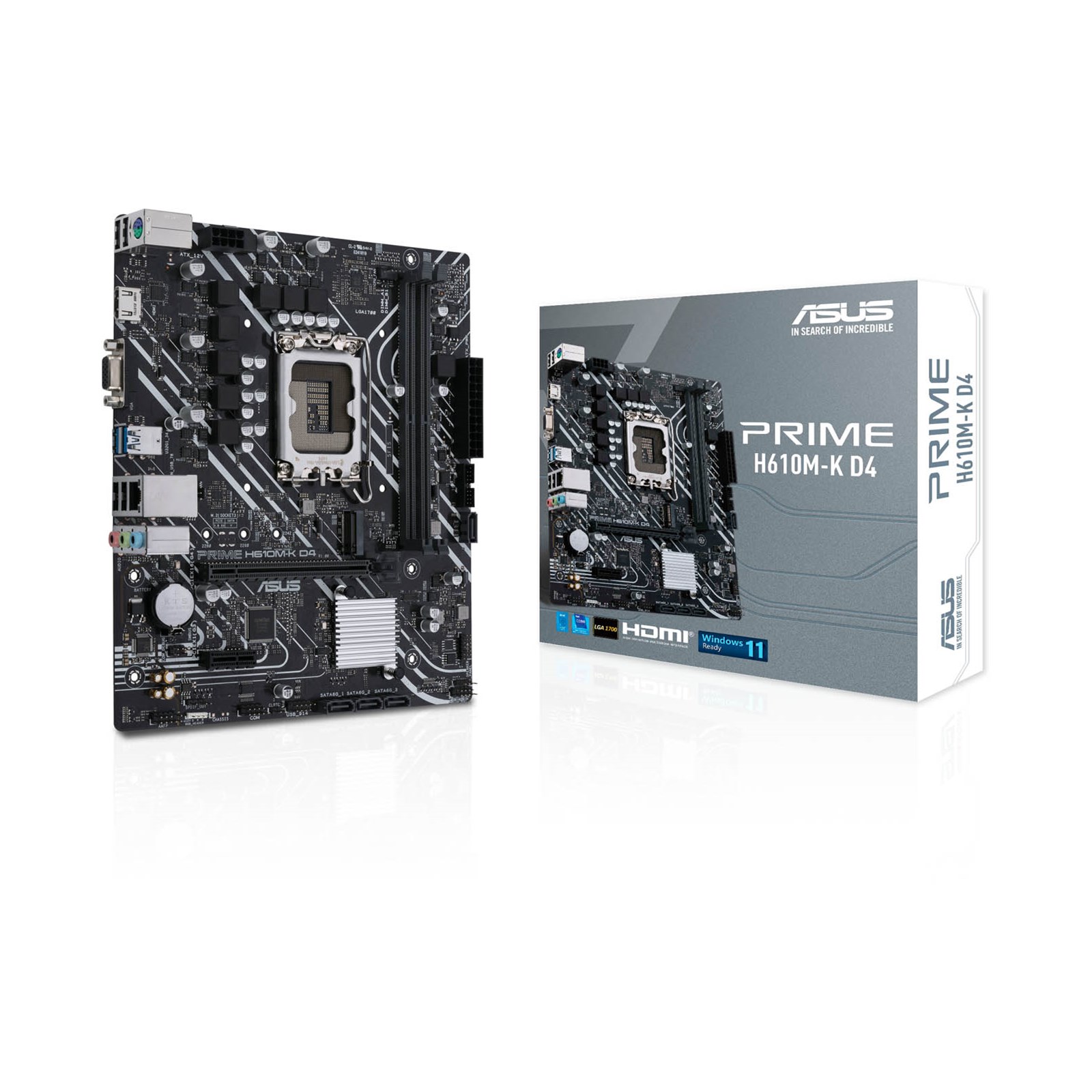 ASUS Prime H610M-K D4 LGA 1700 Mic-ATX Motherboard
