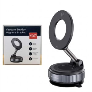 K007 Upgraded Vacuum Magnetic Phone Holder, 360° Rotation, Universal Cell Phone Mount for Car, Gym, Mirror, Kitchen (Black)