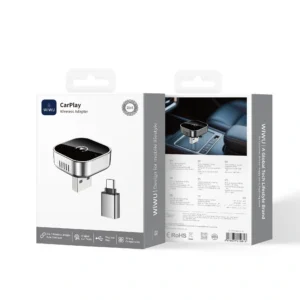 WiWU Wi-CP003 CarPlay Adapter Universal 2-in-1 Connector (USB-A & USB-C) Silver