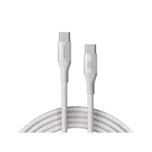 JOYROOM S-A28 1M 60W Type-C to Type-C Flash Series Fast Charging Data Cable WHITE