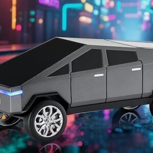 Cyber Truck WS-580 Bluetooth Speaker with Display Screen HD Sound TWS Pairing FM Radio,Built-in Microphone Hands-Free Calling, LED Party Light