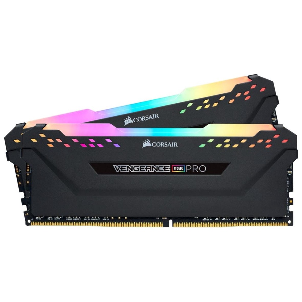 CORSAIR VENGEANCE® RGB PRO 16GB (2 x 8GB) DDR4 DRAM 3600MHz C18 Memory Kit — Black