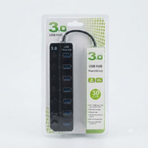USB 3.0 7 PORT HUB (BLACK)
