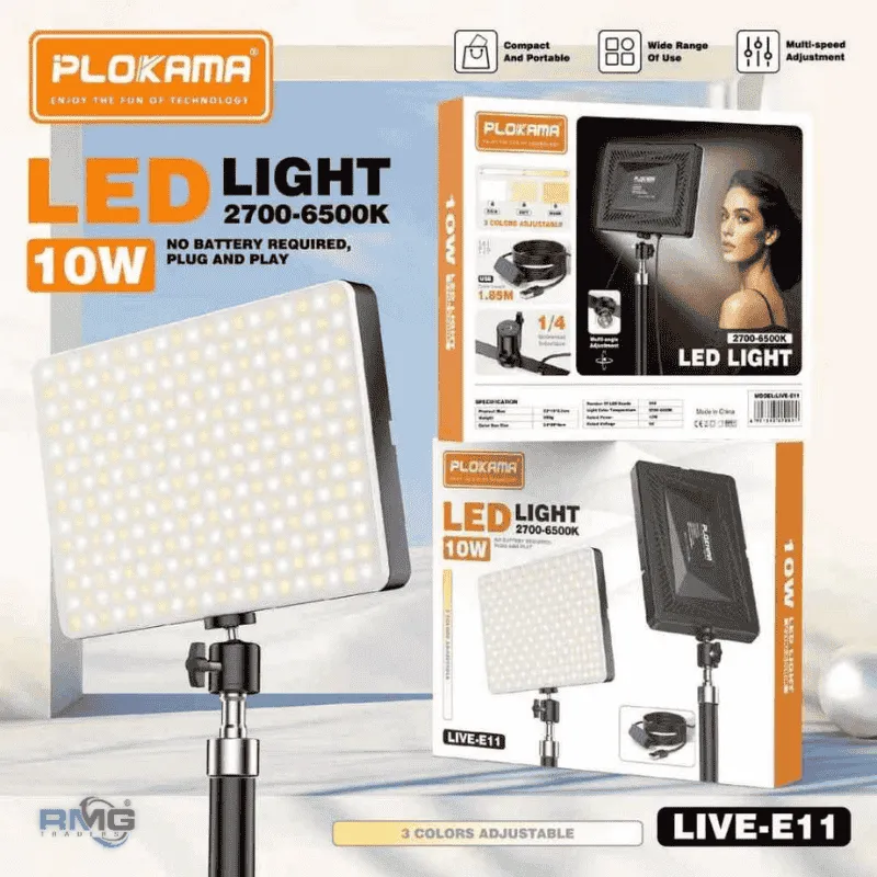 Plokama LIVE-E11 11-Inch Professional LED Video Light