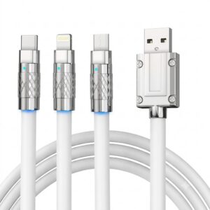 120W 6A 3 In 1 Fast Charging Cable