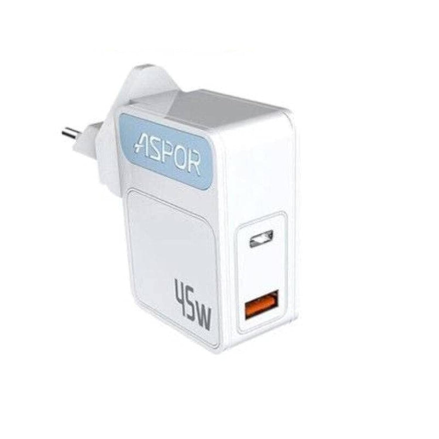ASPOR A839 45W PD Charger PD+QC Charger EU PIN With A to TYPE-C