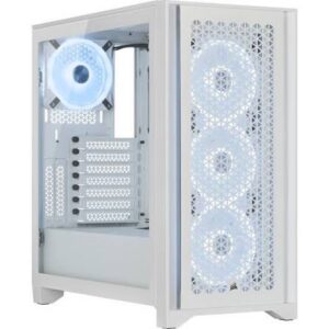 Corsair iCUE 4000D RGB AIRFLOW QL Edition Mid-Tower ATX Case — True White