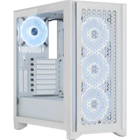 Corsair iCUE 4000D RGB AIRFLOW QL Edition Mid-Tower ATX Case — True White