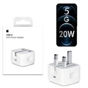 Apple 20W PD Charger: Rapid Charging, Three-Prong Design with NFC