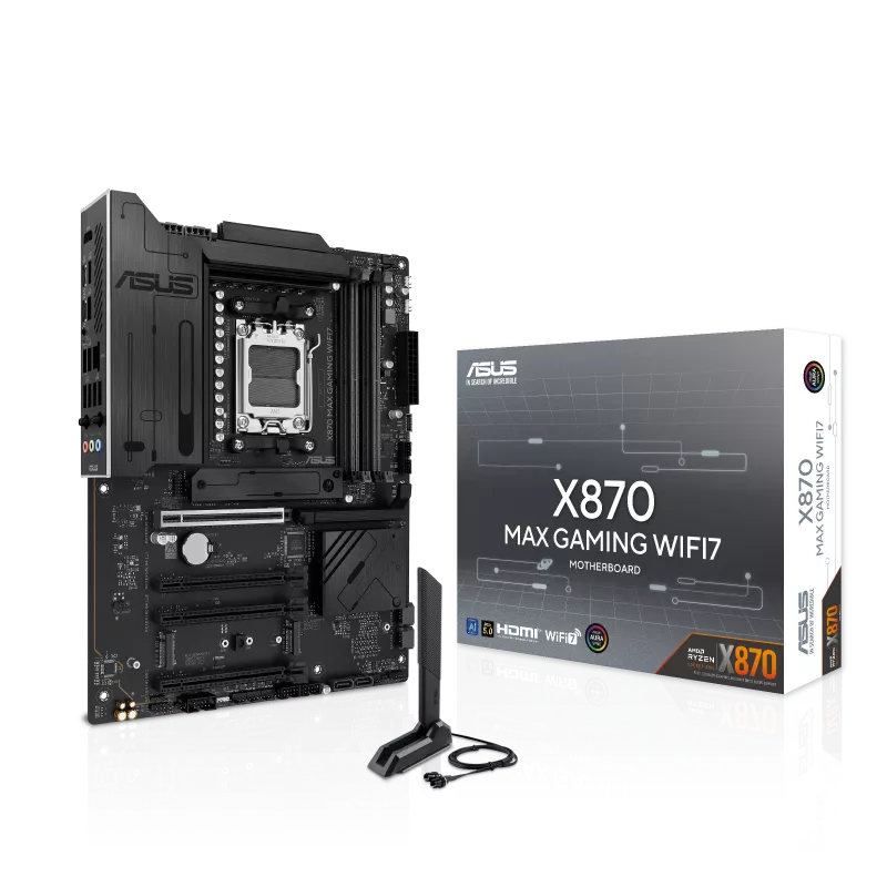 Asus X870 Max Gaming WiFi7 AM5 DDR5 Gaming Motherboard