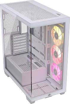 corsair 3500X LX-R RGB iCUE LINK Mid-Tower PC Case – White