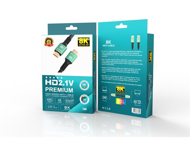 3 Meter 2.1 8K 60Hz UHD HDMI Cable