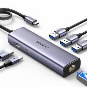 UGREEN CM512 USB-C 6-in-1 Multifunction Adapter with 4K HDMI & Ethernet 15598