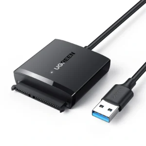 UGREEN CM257 USB3.0-turn 2.5/3.5-inch SATA hard disk converter circular wire with 12V power supply interface 60561