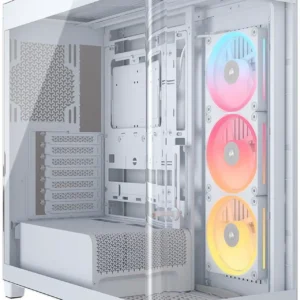 FRAME 4500X LX-R RGB iCUE LINK Panoramic Glass Mid-Tower PC Case – White