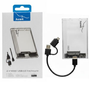 HAWK 2.5″ HDD Case USB 3.0 Crystal