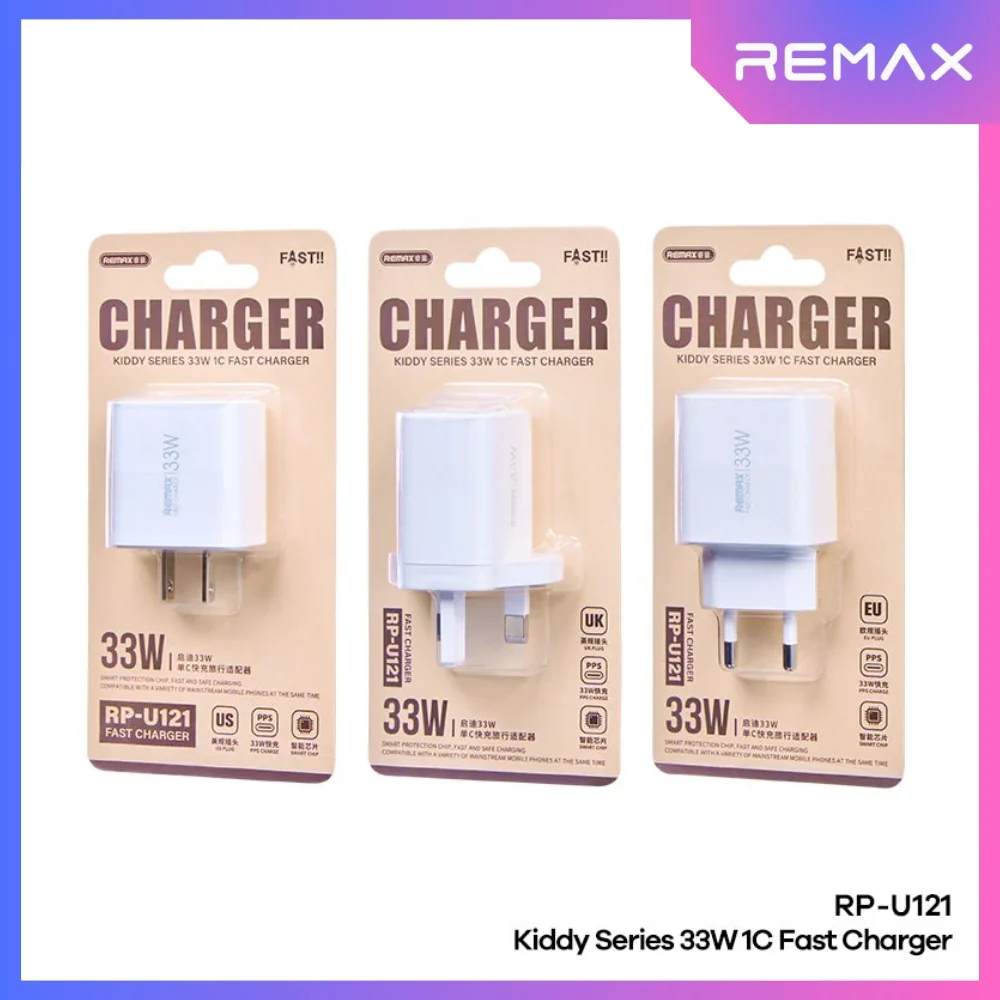 REMAX RP-U121 33W Kiddy Series 1C Fast Charger CN Plug
