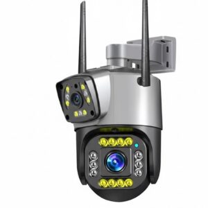 SPZ-702 2 Camera Lens Wifi Outdoor 4mp Color Night Vision With V380 Pro App